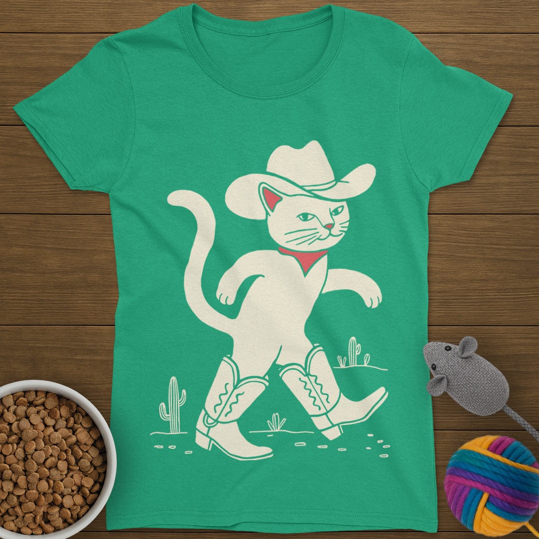 Cowboy Cat T-Shirt Womens