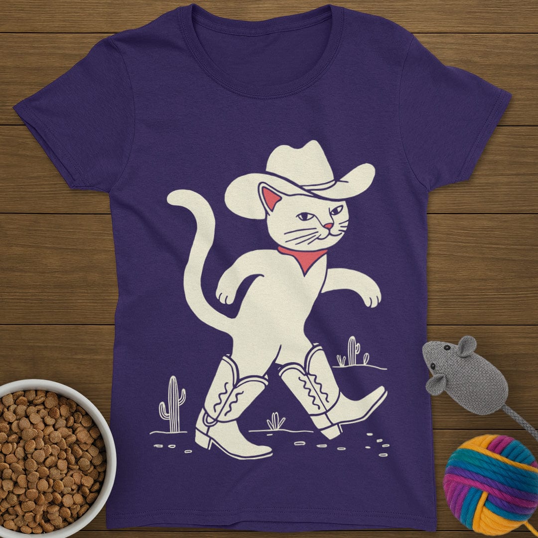 Cowboy Cat T-Shirt Womens