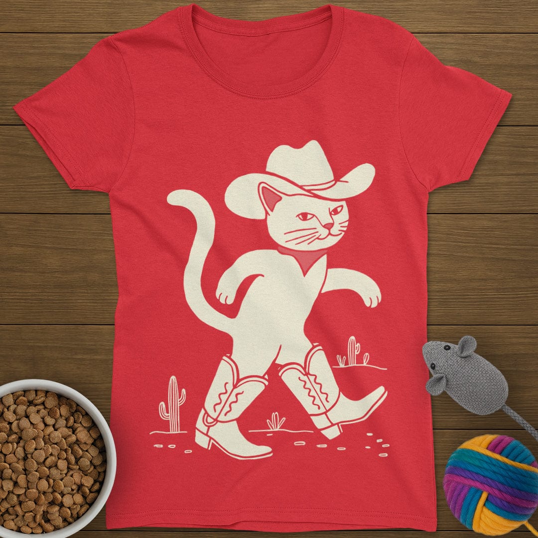 Cowboy Cat T-Shirt Womens