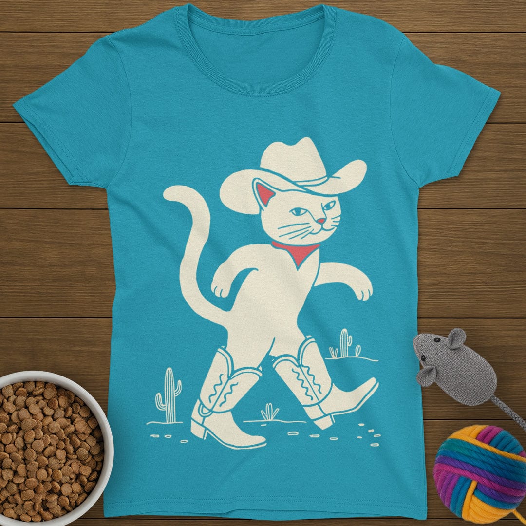 Cowboy Cat T-Shirt Womens