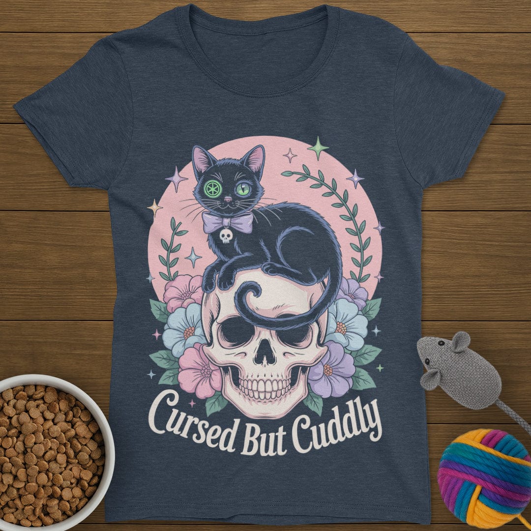 Cursed But Cuddly Cat T-Shirt Womens