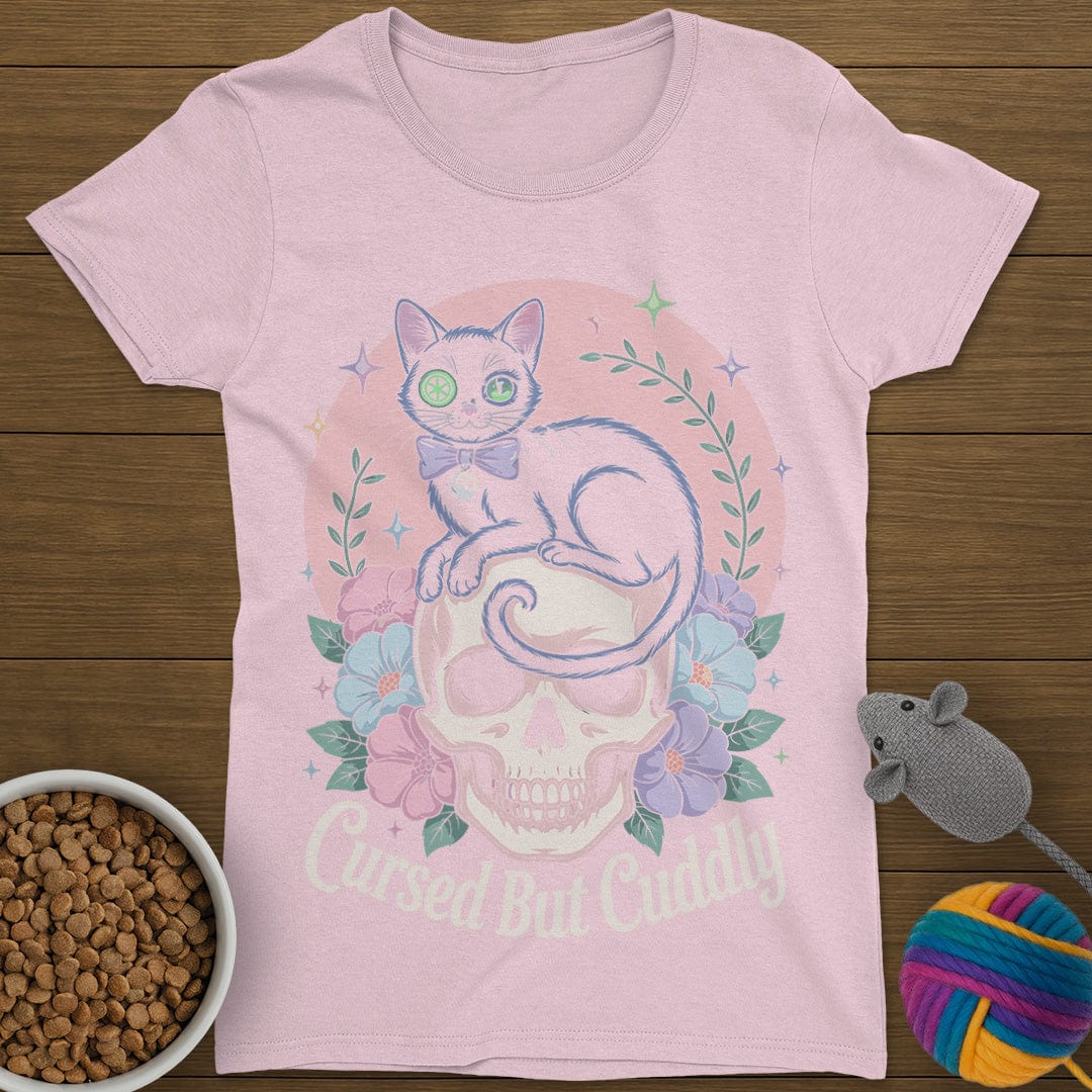 Cursed But Cuddly Cat T-Shirt Womens