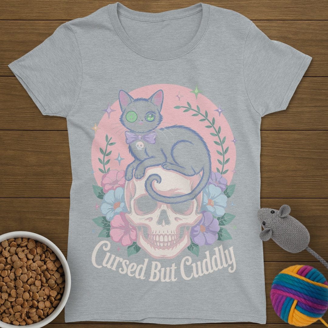 Cursed But Cuddly Cat T-Shirt Womens