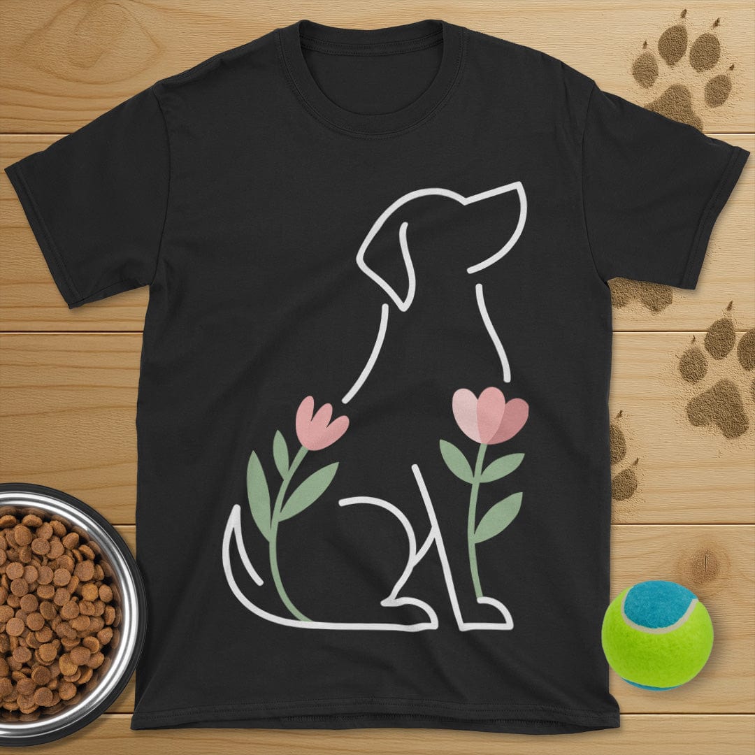 Dog And Flowers T-Shirt