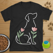 Dog And Flowers T-Shirt