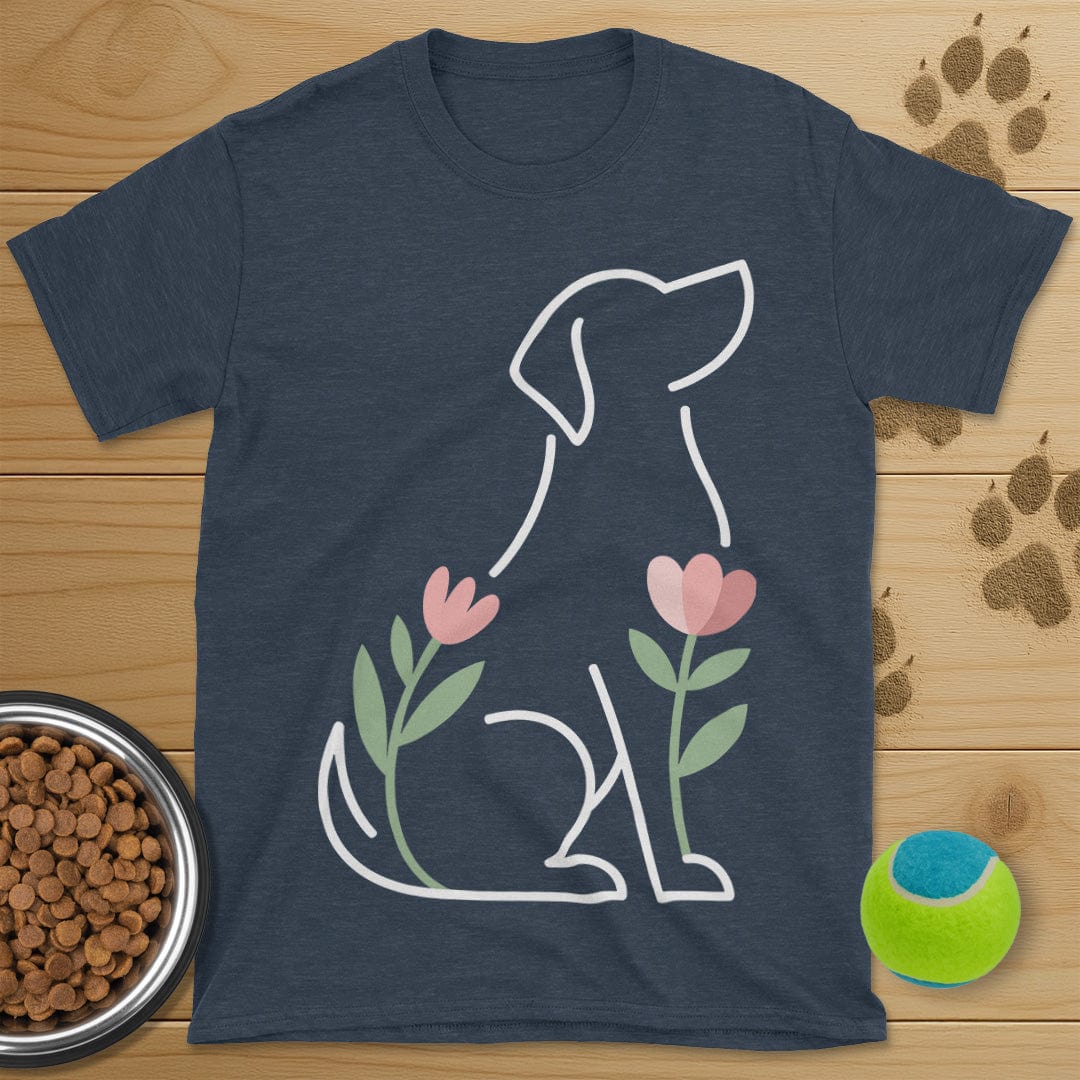 Dog And Flowers T-Shirt