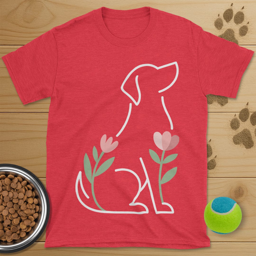 Dog And Flowers T-Shirt