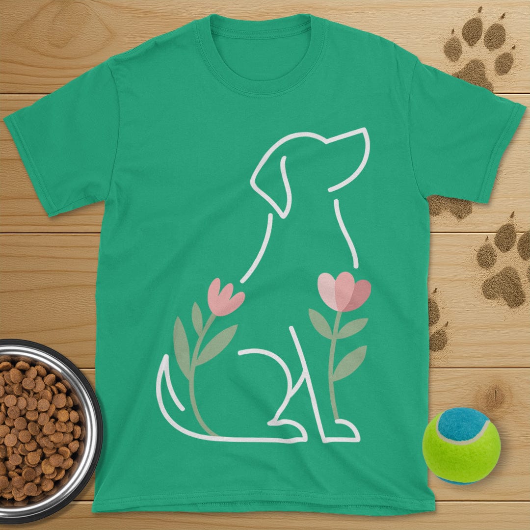 Dog And Flowers T-Shirt
