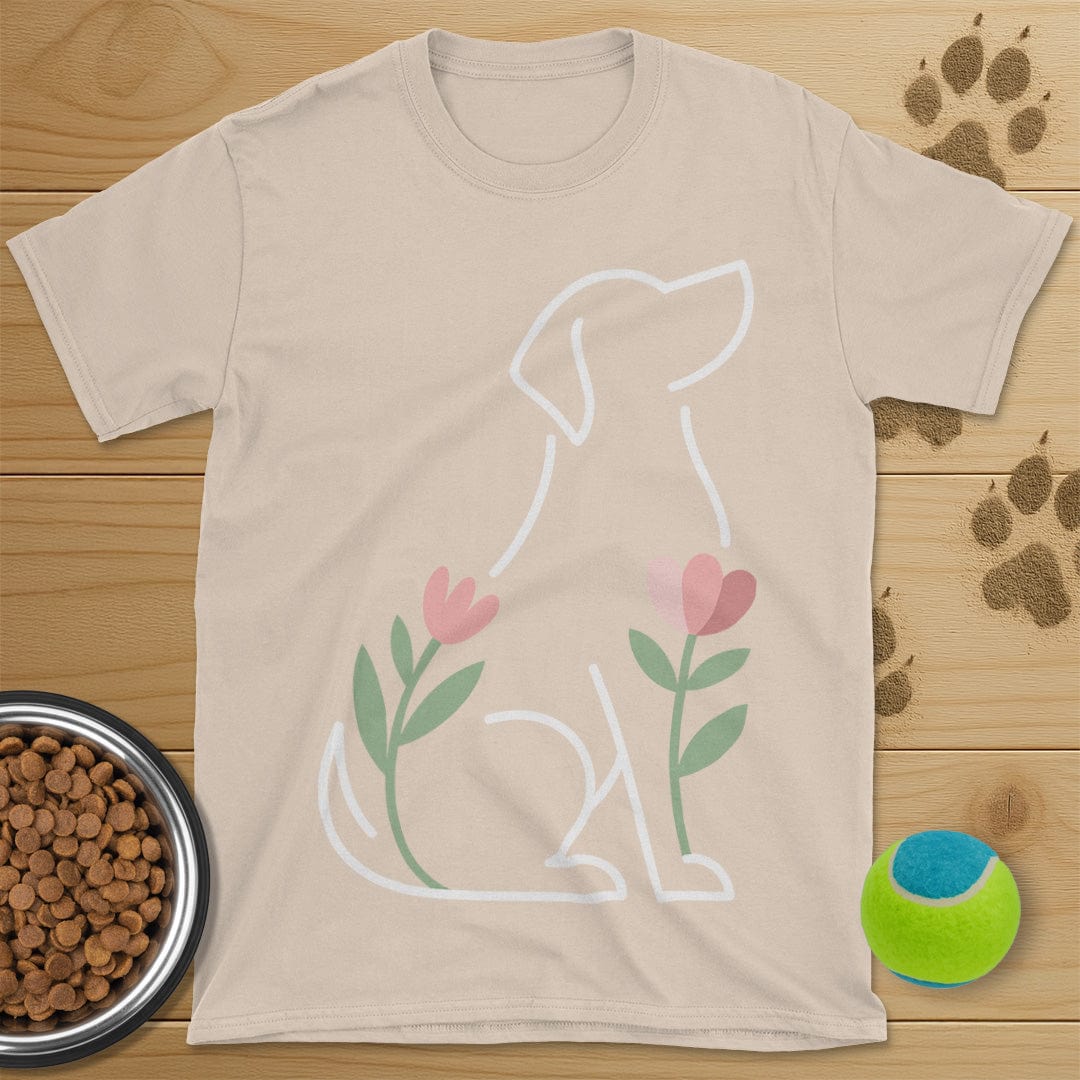 Dog And Flowers T-Shirt
