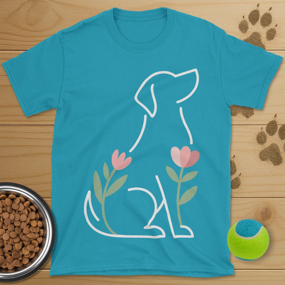 Dog And Flowers T-Shirt