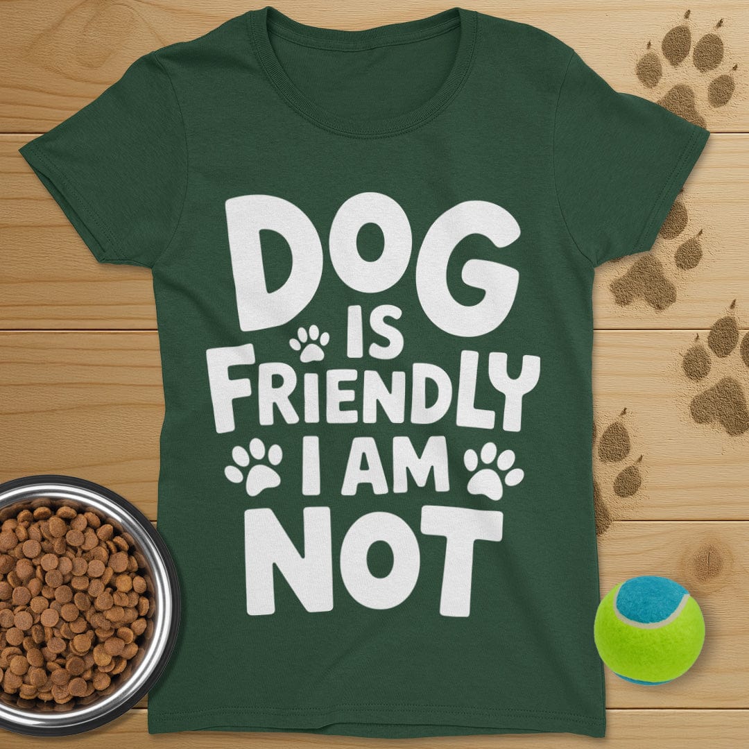Dog Is Friendly T-Shirt-Womens