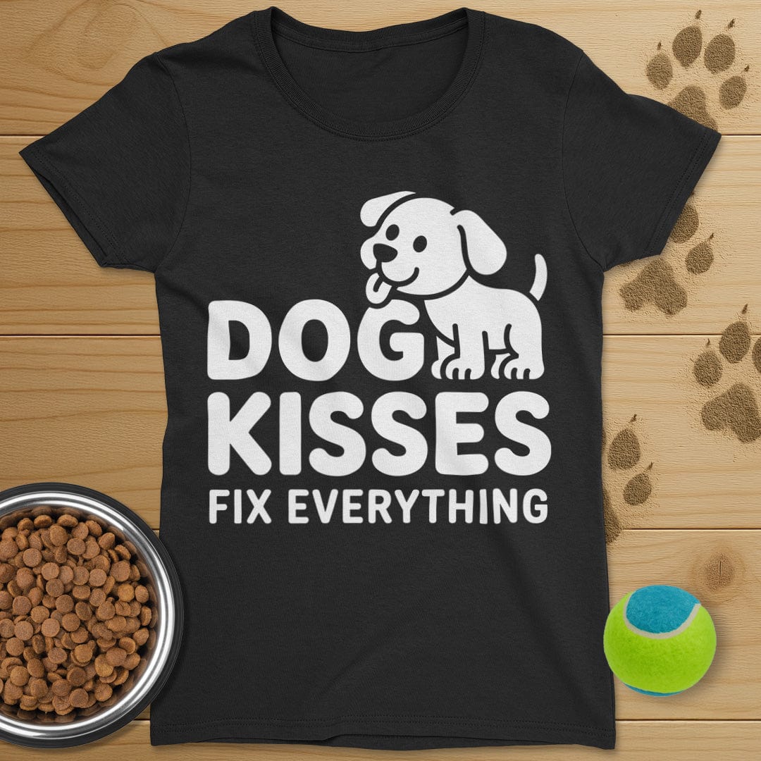 Dog Kisses Fix Everything T-Shirt-Womens