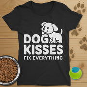 Dog Kisses Fix Everything T-Shirt-Womens