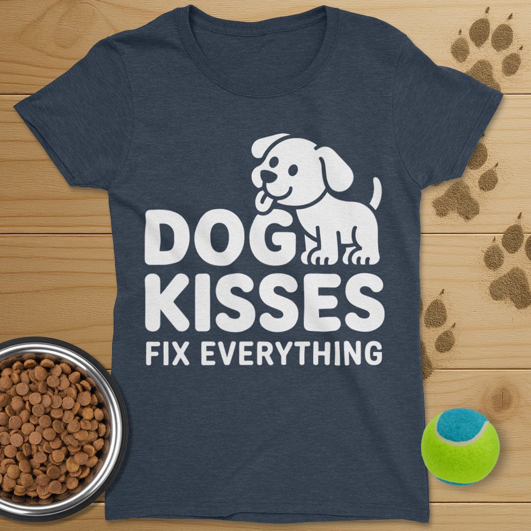 Dog Kisses Fix Everything T-Shirt-Womens