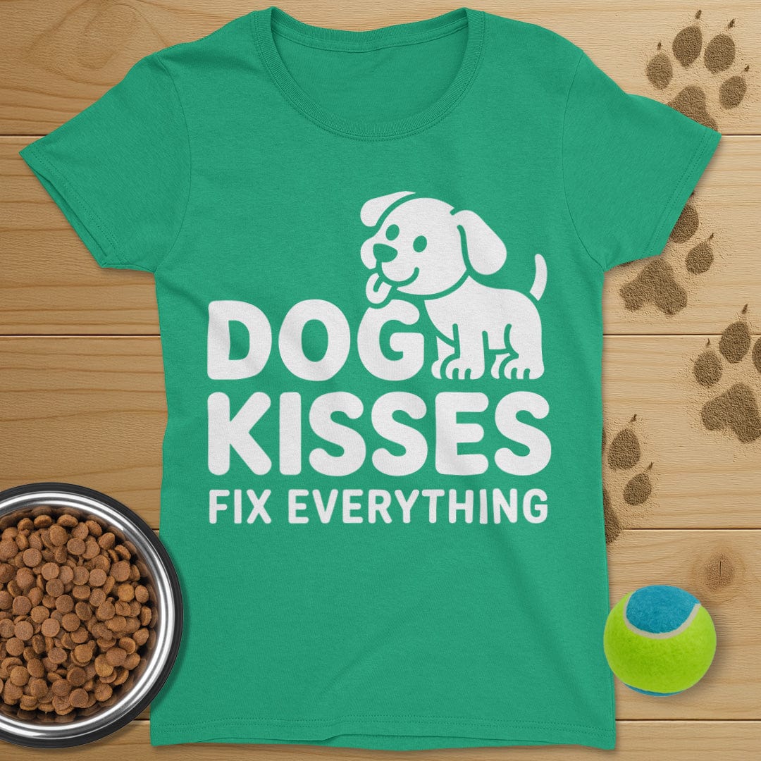 Dog Kisses Fix Everything T-Shirt-Womens