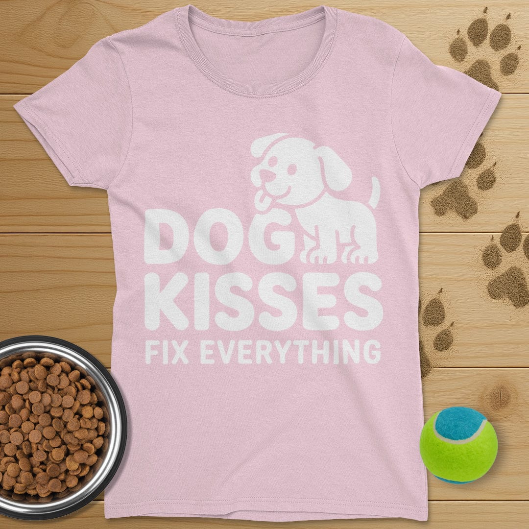 Dog Kisses Fix Everything T-Shirt-Womens