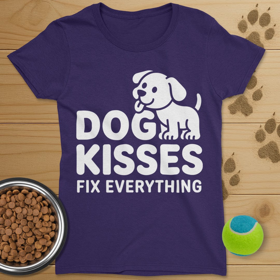 Dog Kisses Fix Everything T-Shirt-Womens