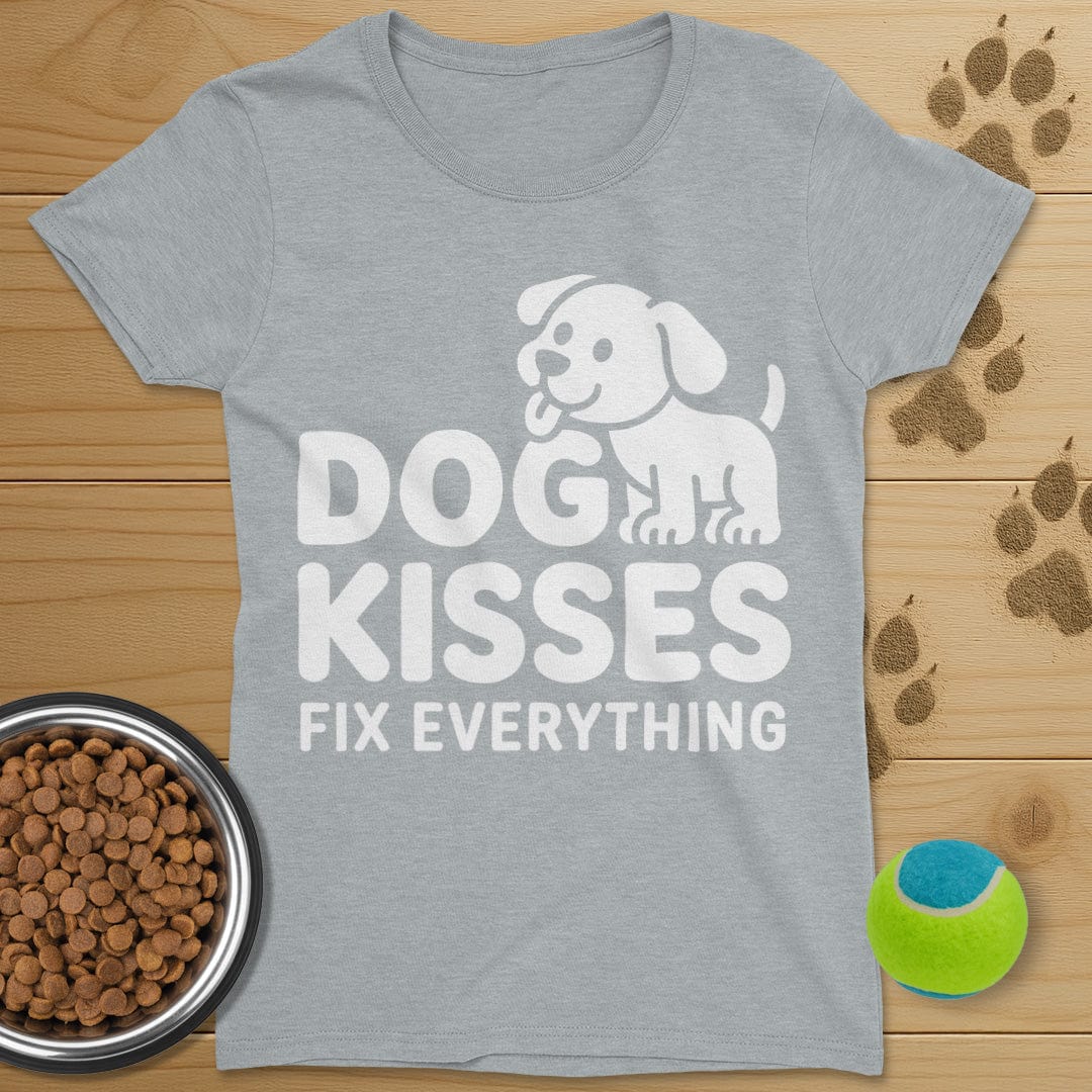 Dog Kisses Fix Everything T-Shirt-Womens