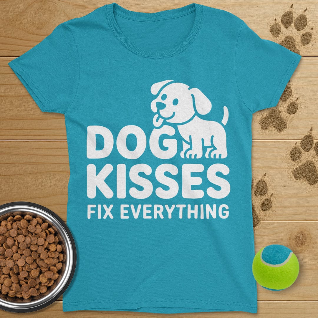 Dog Kisses Fix Everything T-Shirt-Womens