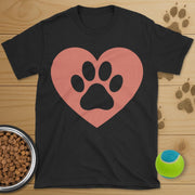 Dog Paw Heart T-Shirt