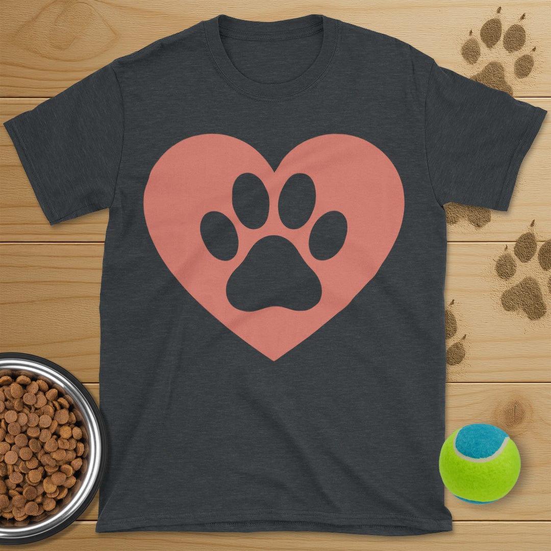 Dog Paw Heart T-Shirt