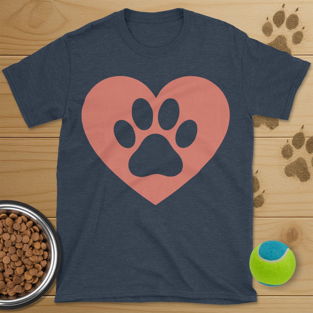Dog Paw Heart T-Shirt