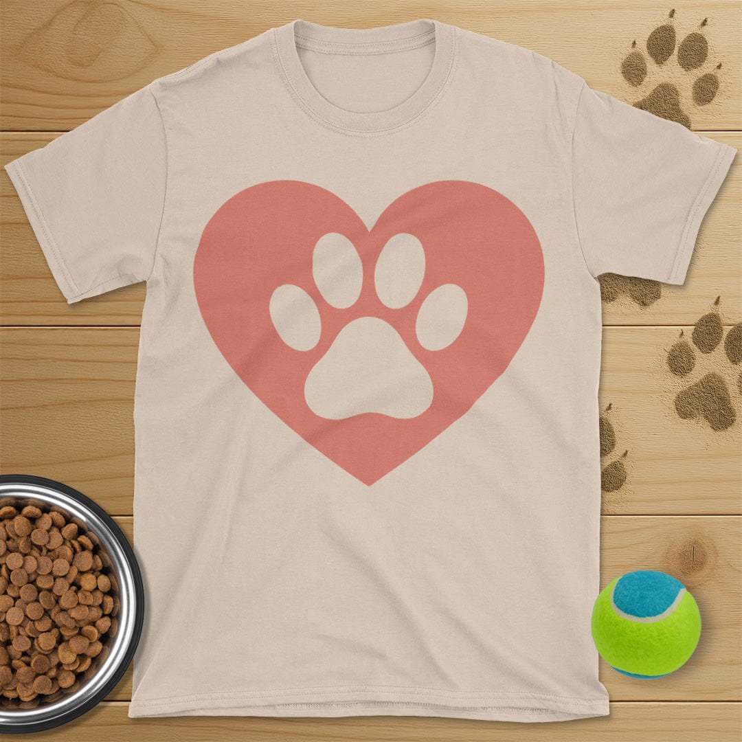 Dog Paw Heart T-Shirt