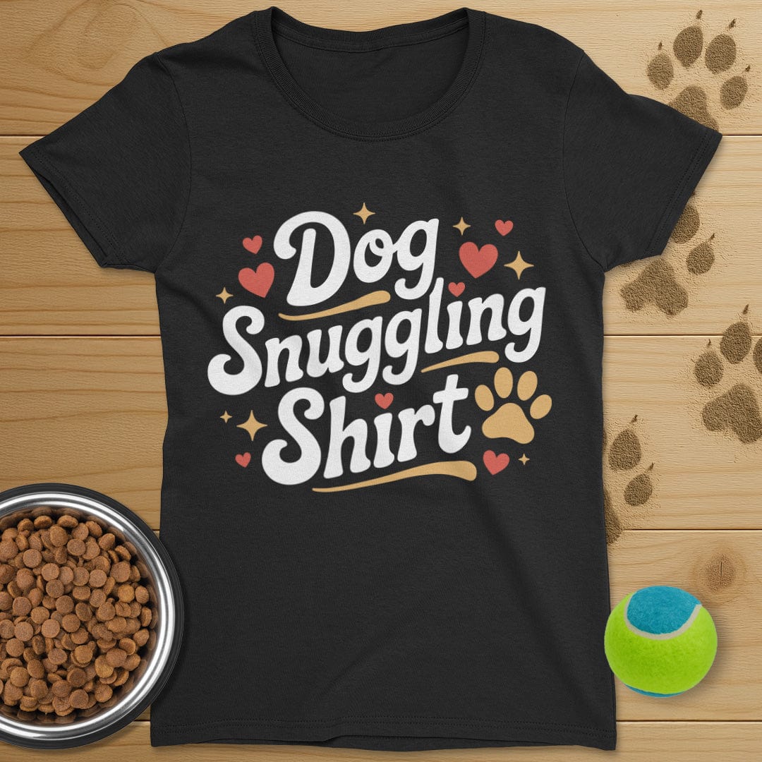 Dog Snuggling Shirt T-Shirt-Womens