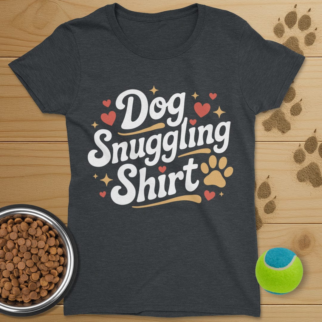 Dog Snuggling Shirt T-Shirt-Womens
