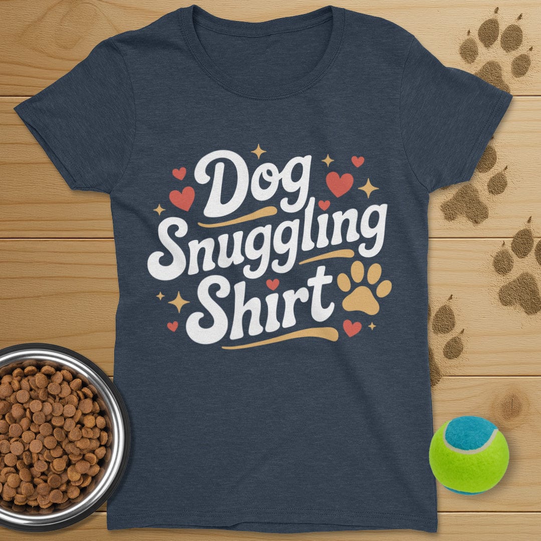 Dog Snuggling Shirt T-Shirt-Womens