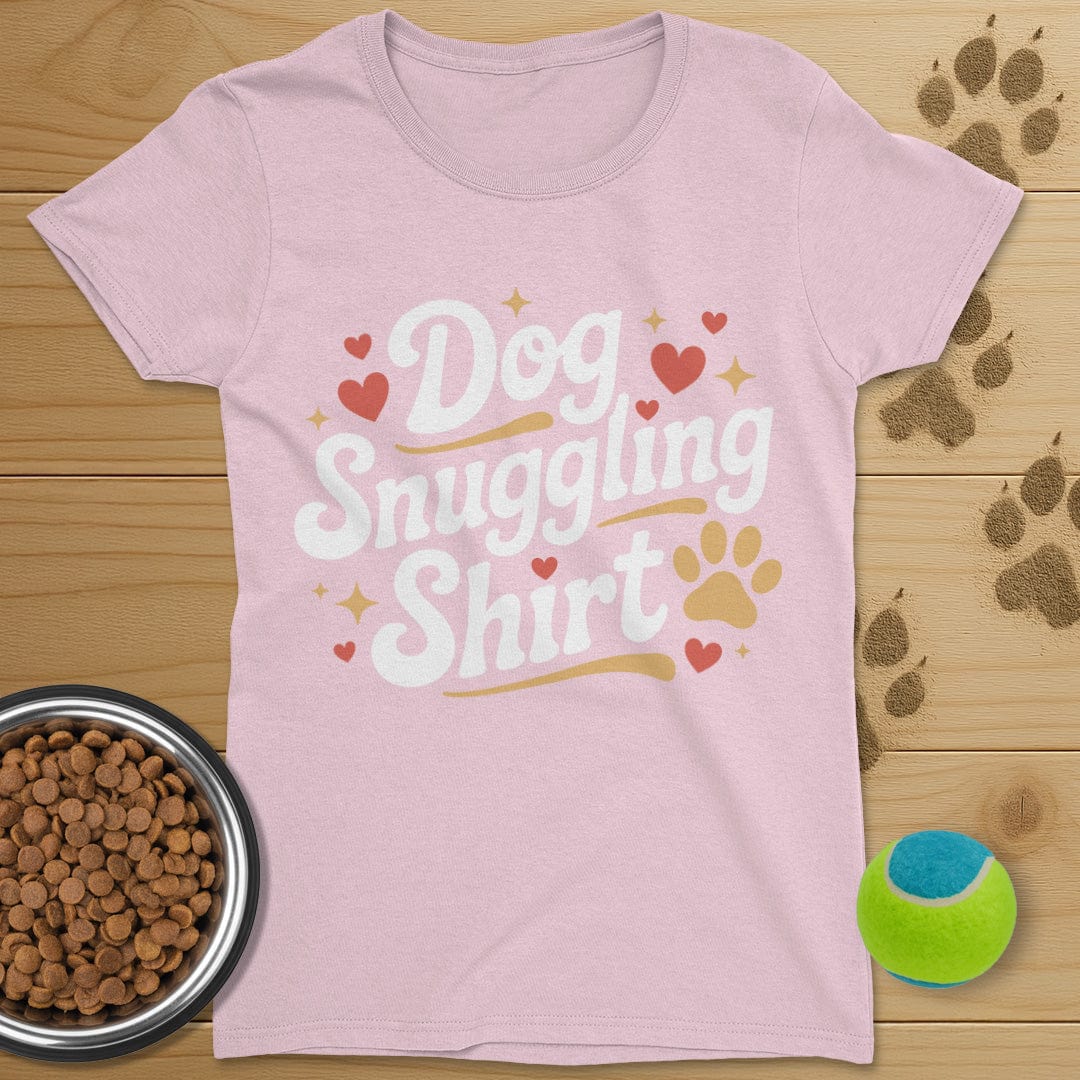 Dog Snuggling Shirt T-Shirt-Womens