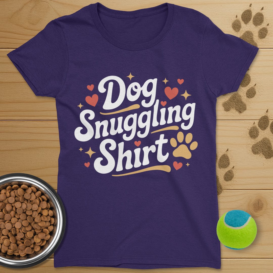 Dog Snuggling Shirt T-Shirt-Womens