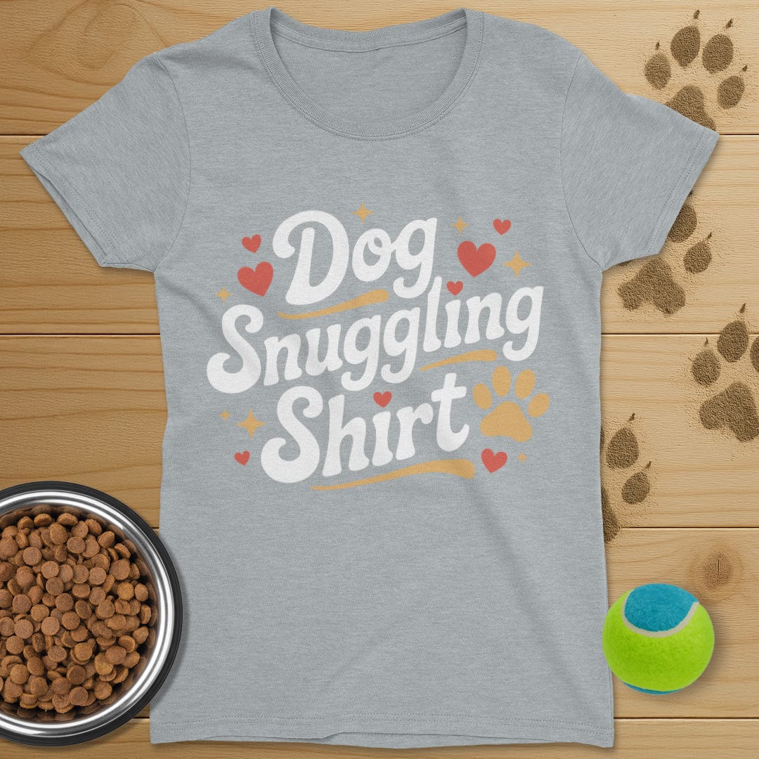 Dog Snuggling Shirt T-Shirt-Womens