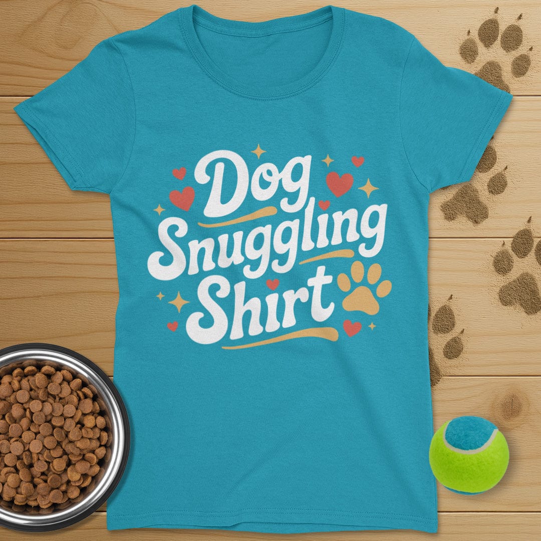 Dog Snuggling Shirt T-Shirt-Womens