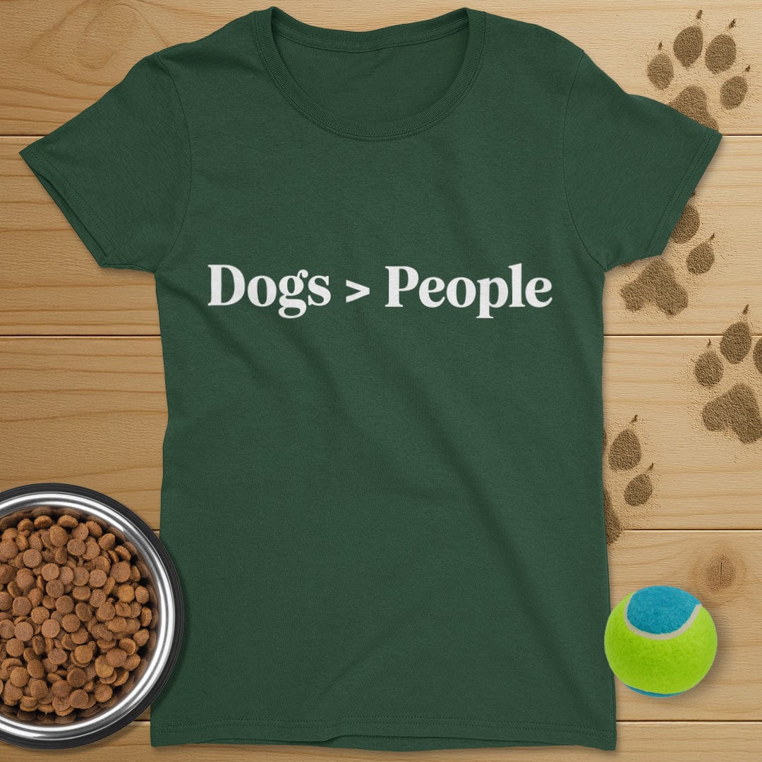 Dogs Greater Than People T-Shirt-Womens