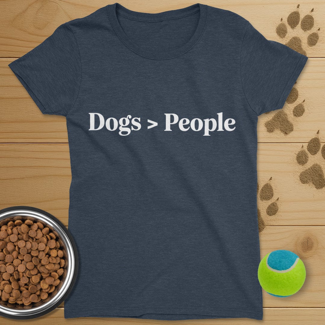 Dogs Greater Than People T-Shirt-Womens
