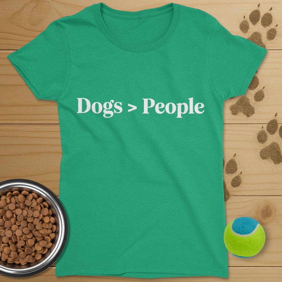 Dogs Greater Than People T-Shirt-Womens