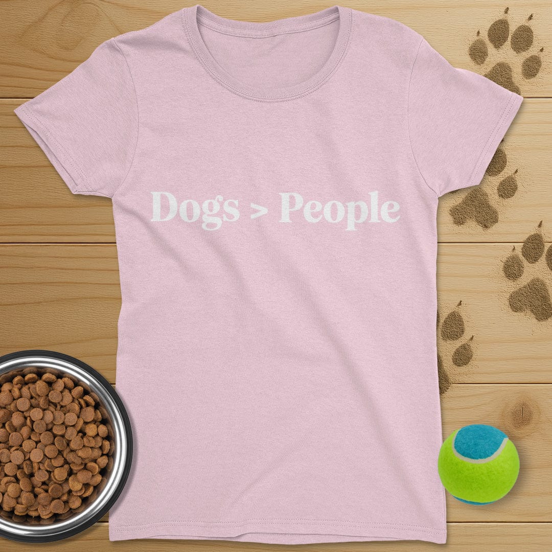 Dogs Greater Than People T-Shirt-Womens