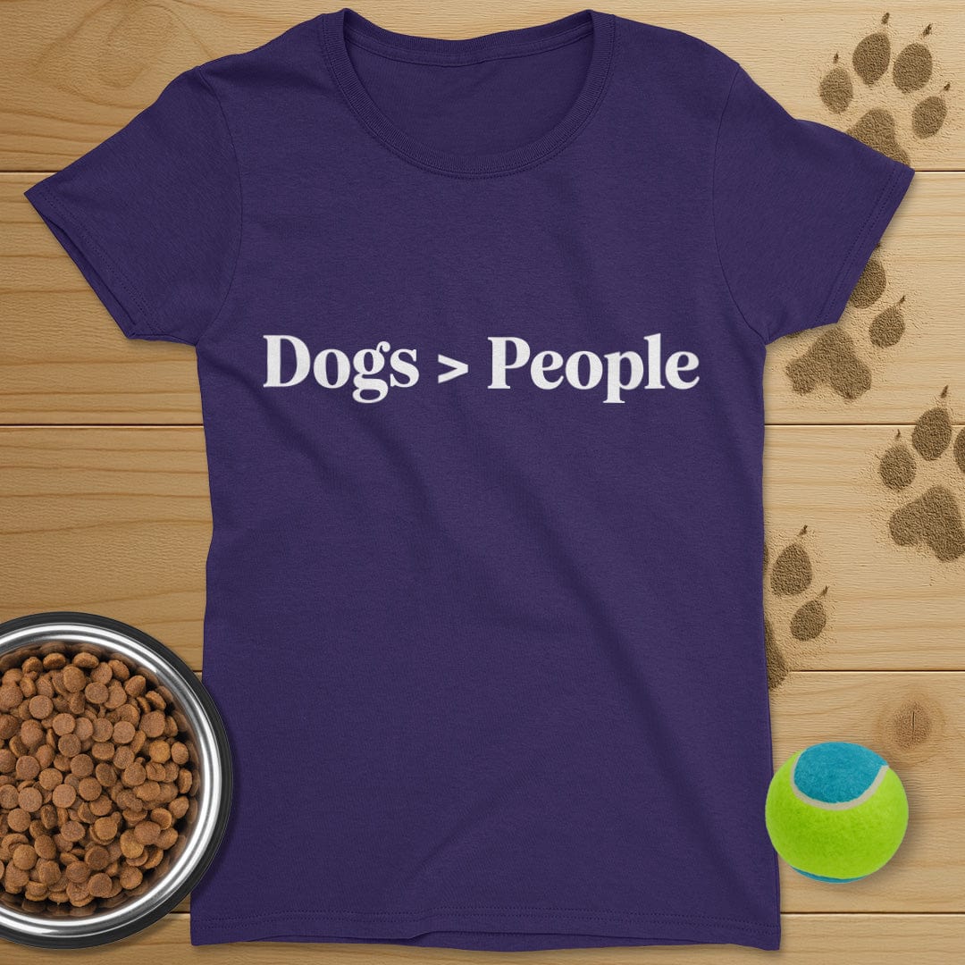 Dogs Greater Than People T-Shirt-Womens