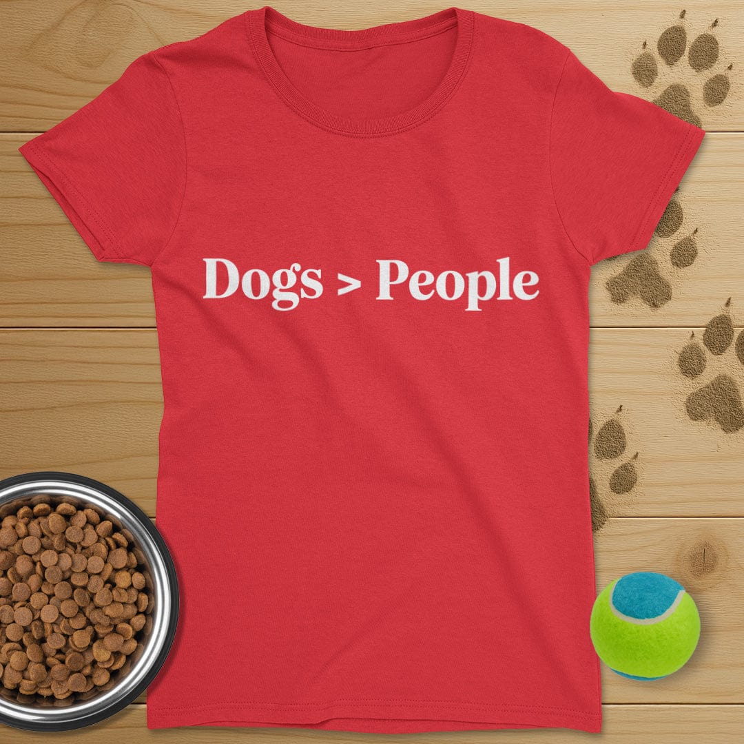 Dogs Greater Than People T-Shirt-Womens
