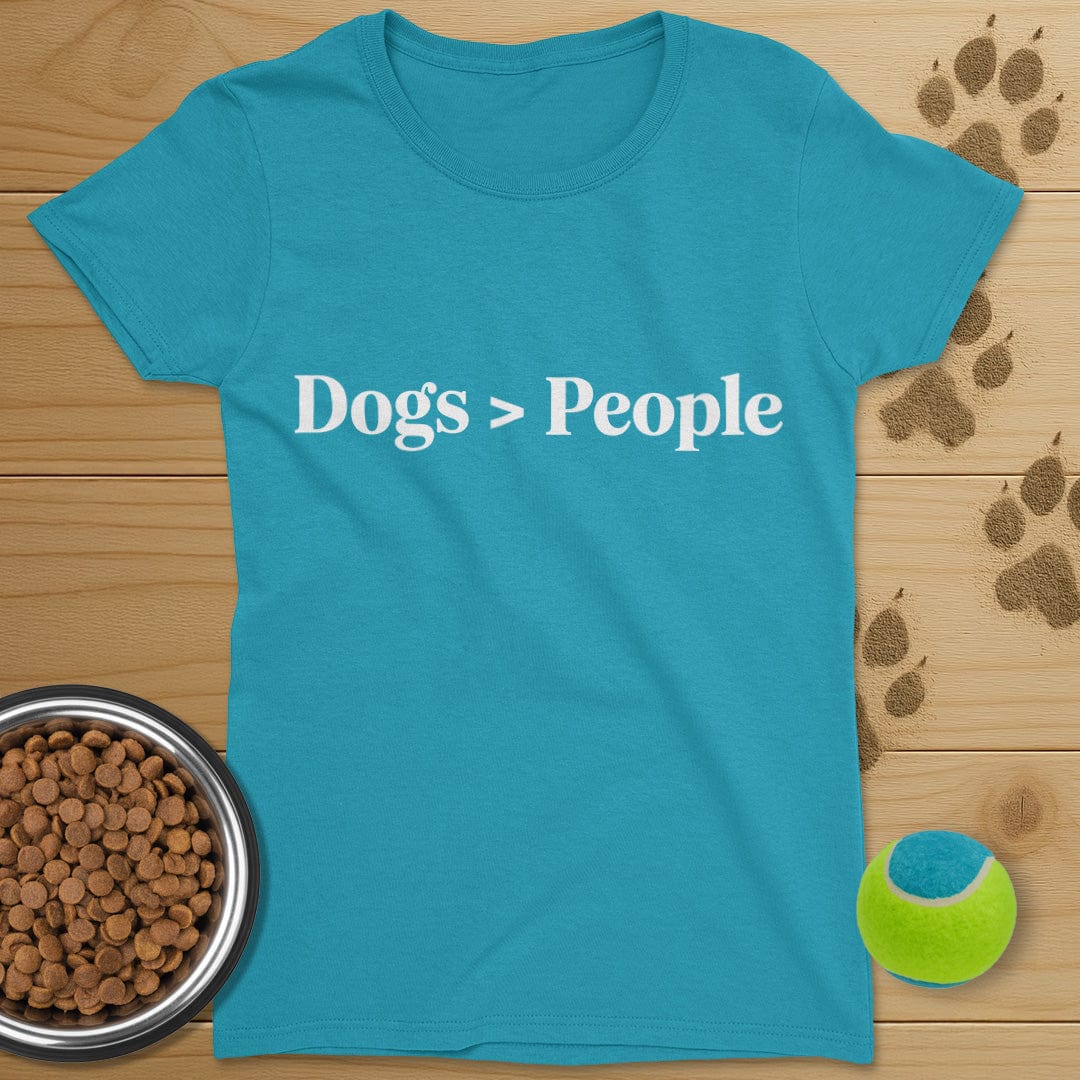 Dogs Greater Than People T-Shirt-Womens