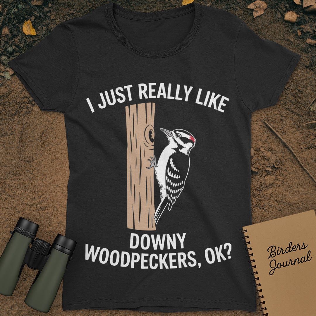 Downy Woodpecker T-Shirt Womens