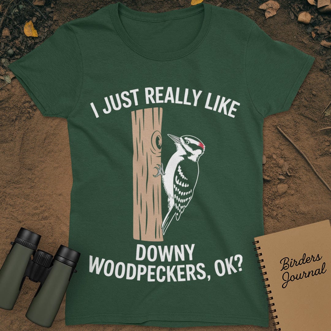 Downy Woodpecker T-Shirt Womens