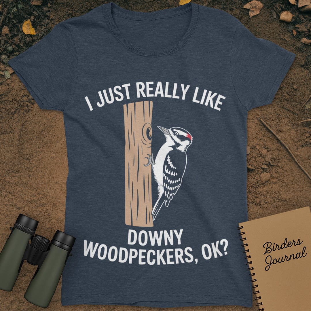 Downy Woodpecker T-Shirt Womens