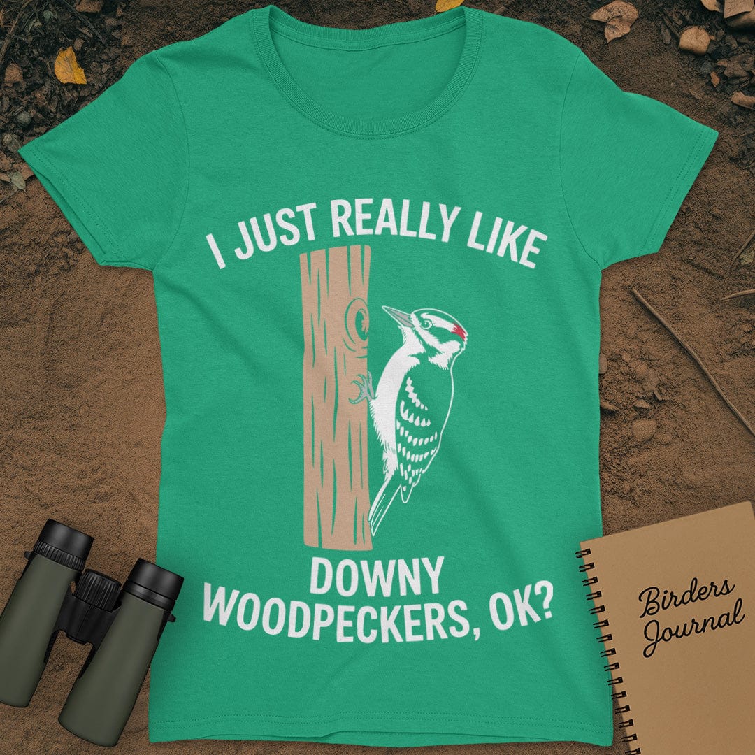Downy Woodpecker T-Shirt Womens