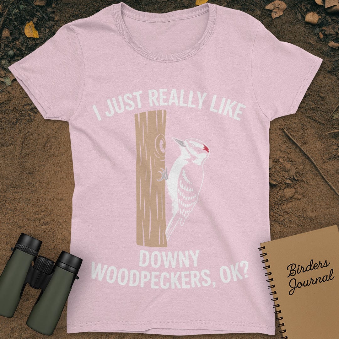 Downy Woodpecker T-Shirt Womens