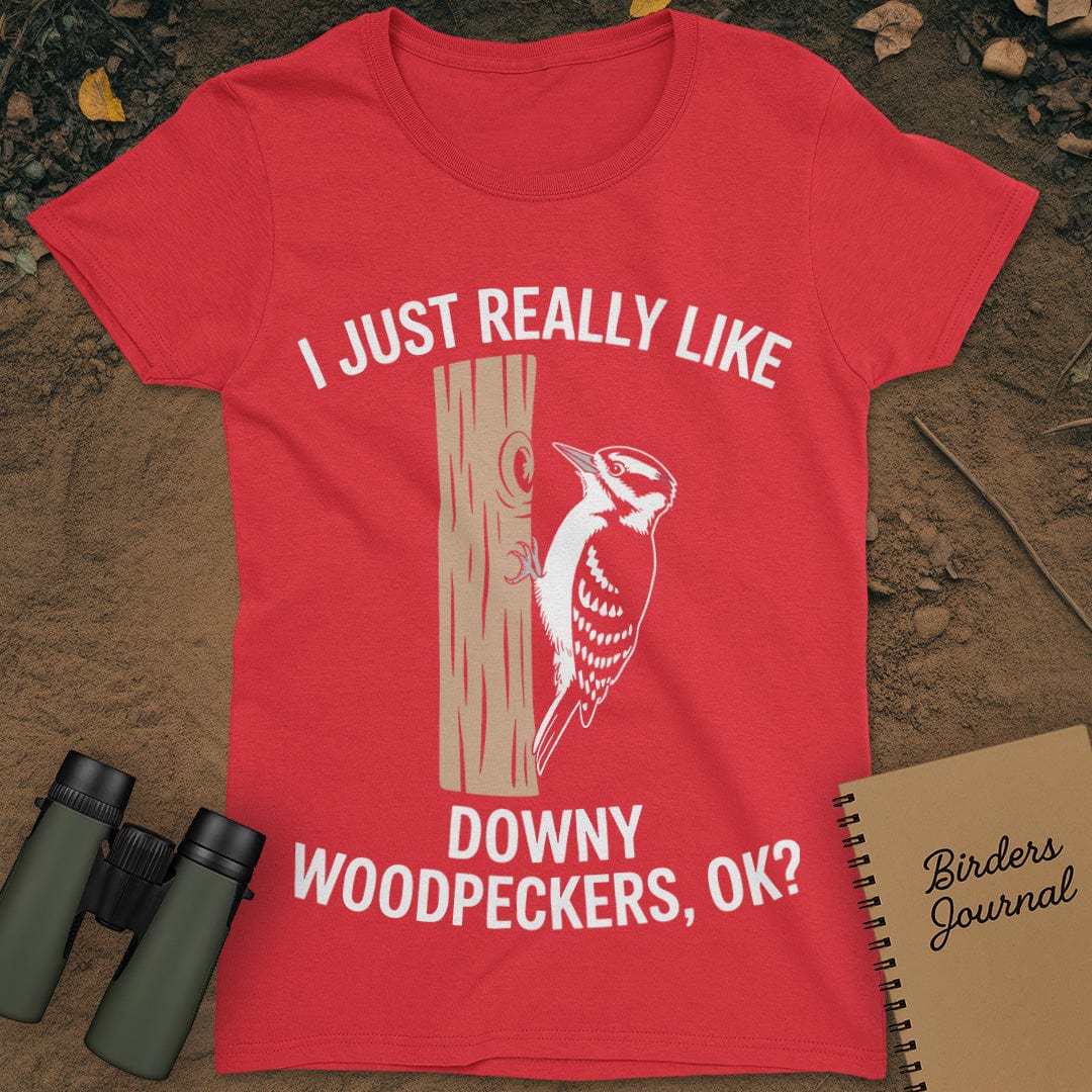 Downy Woodpecker T-Shirt Womens