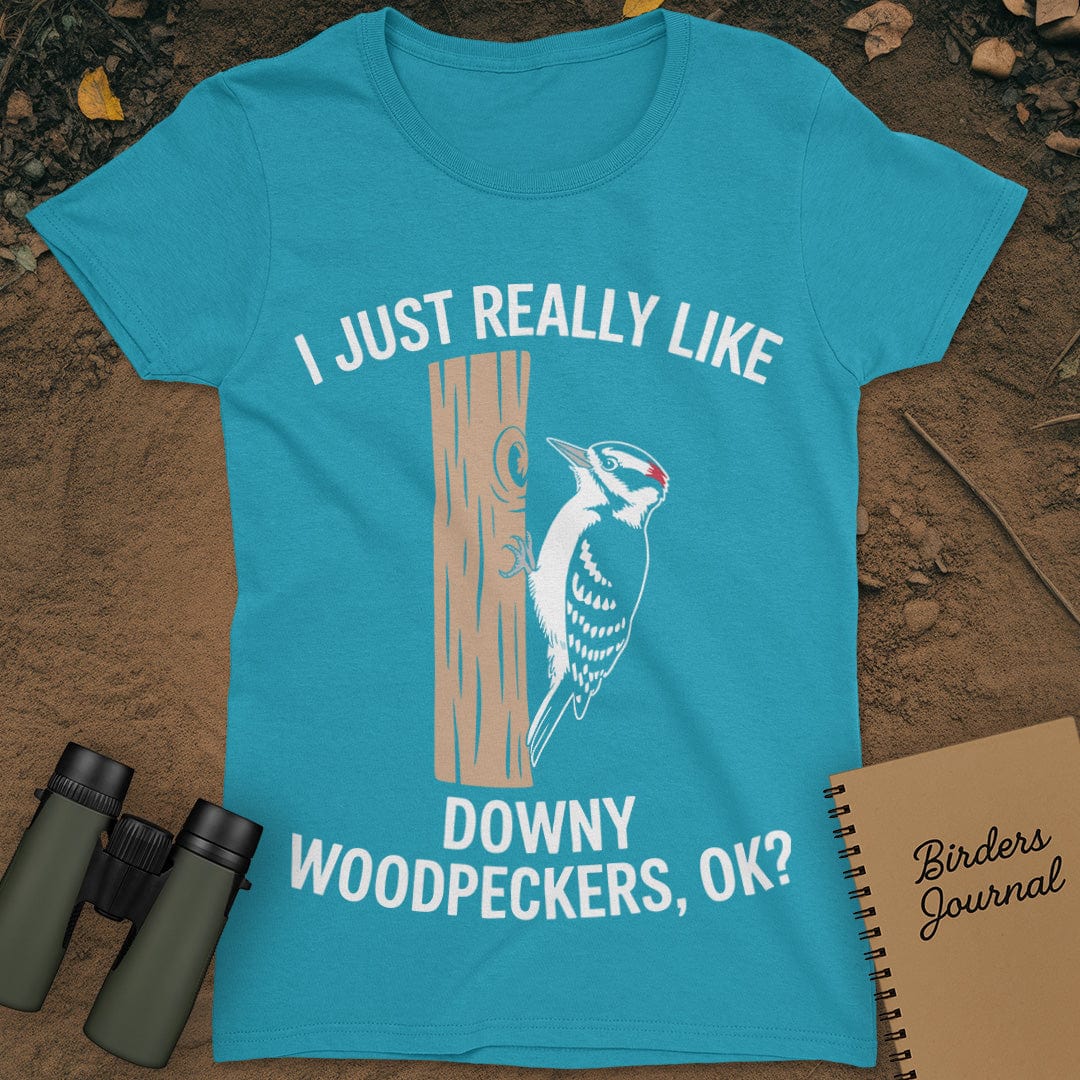 Downy Woodpecker T-Shirt Womens