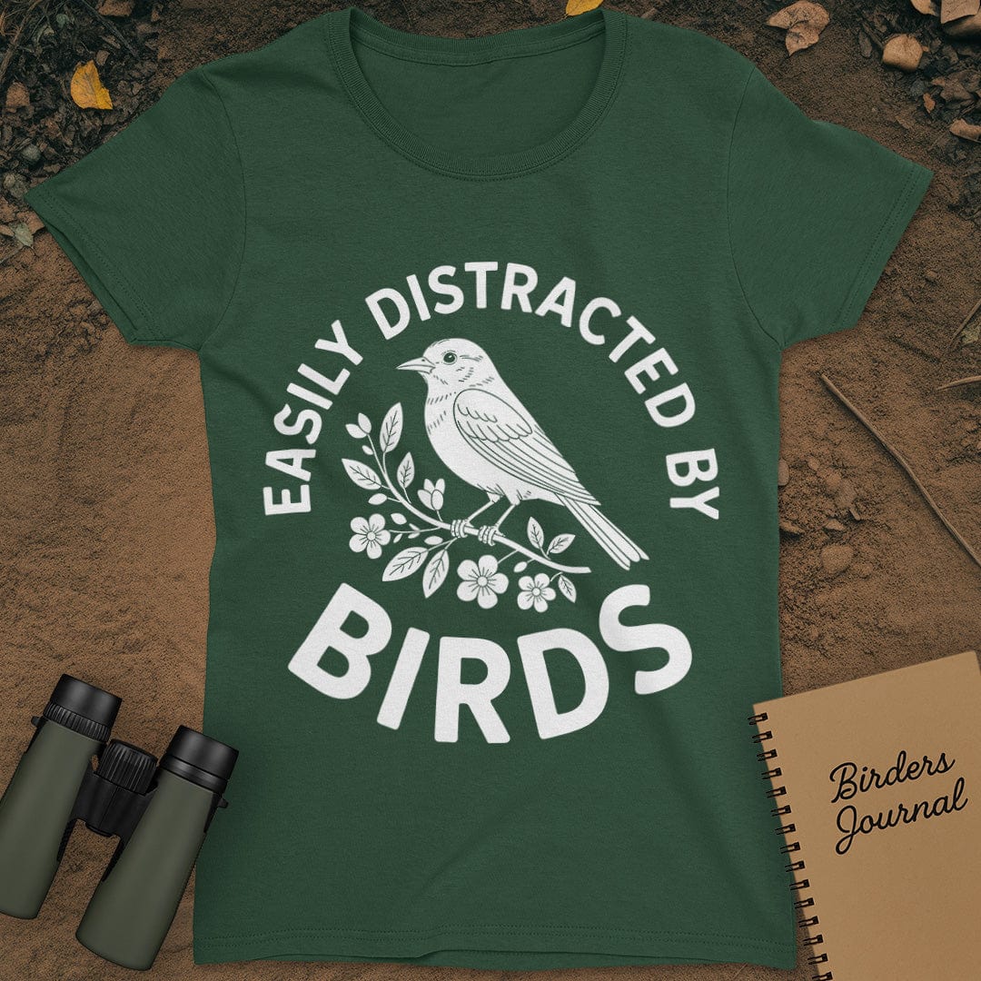 Easily Distracted By Birds T-Shirt Womens
