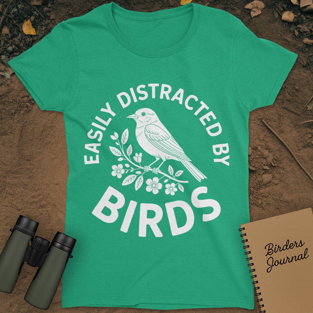 Easily Distracted By Birds T-Shirt Womens